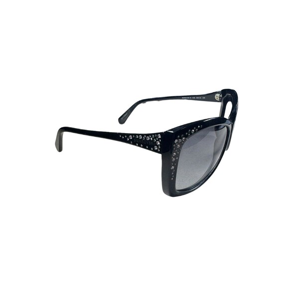 Swarovski Bianca Black Rhinestone Sunglasses Cat Eye Frames Sparkling Rare 135mm main image 5